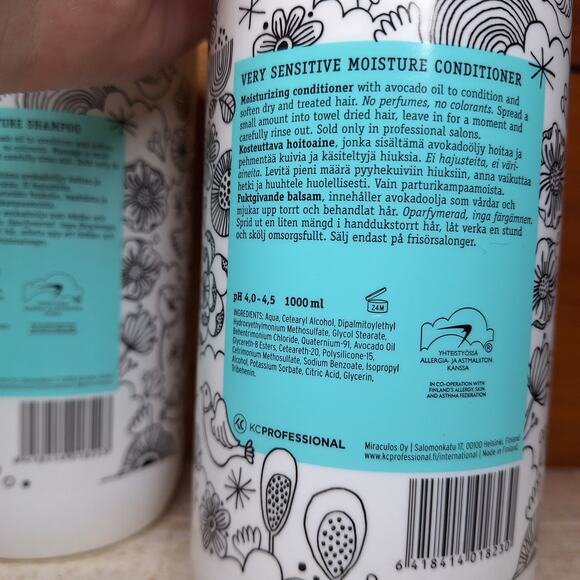 No Nothing Very Sensitive Moisture Shampoo & Conditioner Set 33.8 oz Each Large - Picture 4 of 4